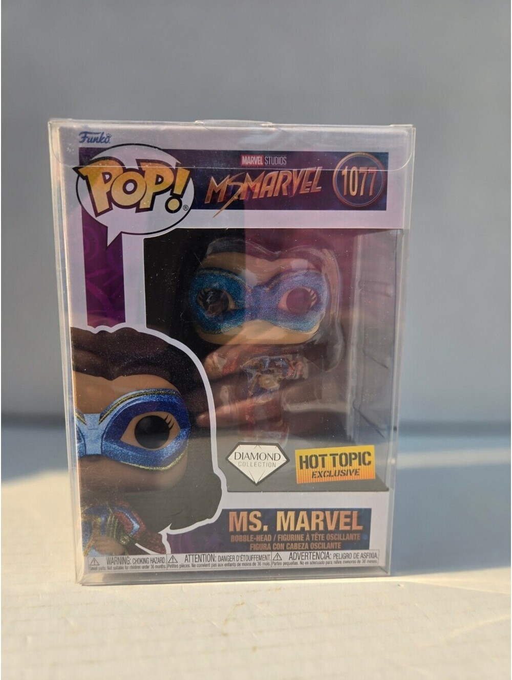 Funko Pop! Marvel Studios Ms. Marvel #1077 Diamond Collection Hot Topic Limited